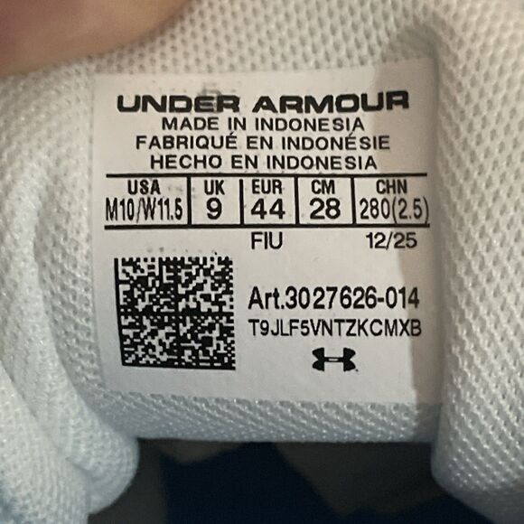 Under Armour Curry 3Z 24 Sz. M10 W11.5 Blue/White Basketball Shoes 3027626-014